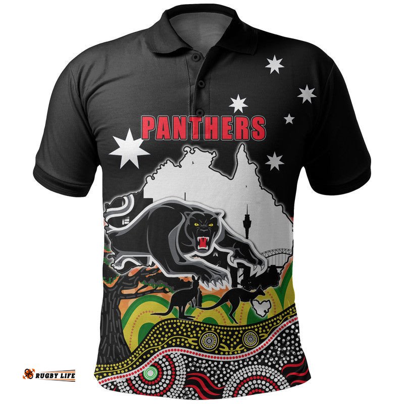 Custom Personalised Panther Rugby Polo Shirt Australia Day Style Amazing Aussie