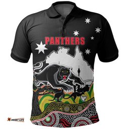 Custom Personalised Panther Rugby Polo Shirt Australia Day Style Amazing Aussie