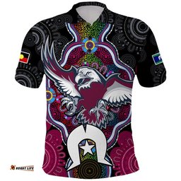 Custom Personalised Sea Eagles Rugby NAIDOC Week Polo Shirt Indigenous Amazing Aussie