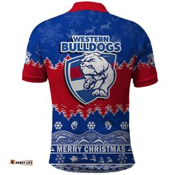 Bulldogs Unique Winter Season Polo Shirt Dogs Merry Christmas Amazing Aussie