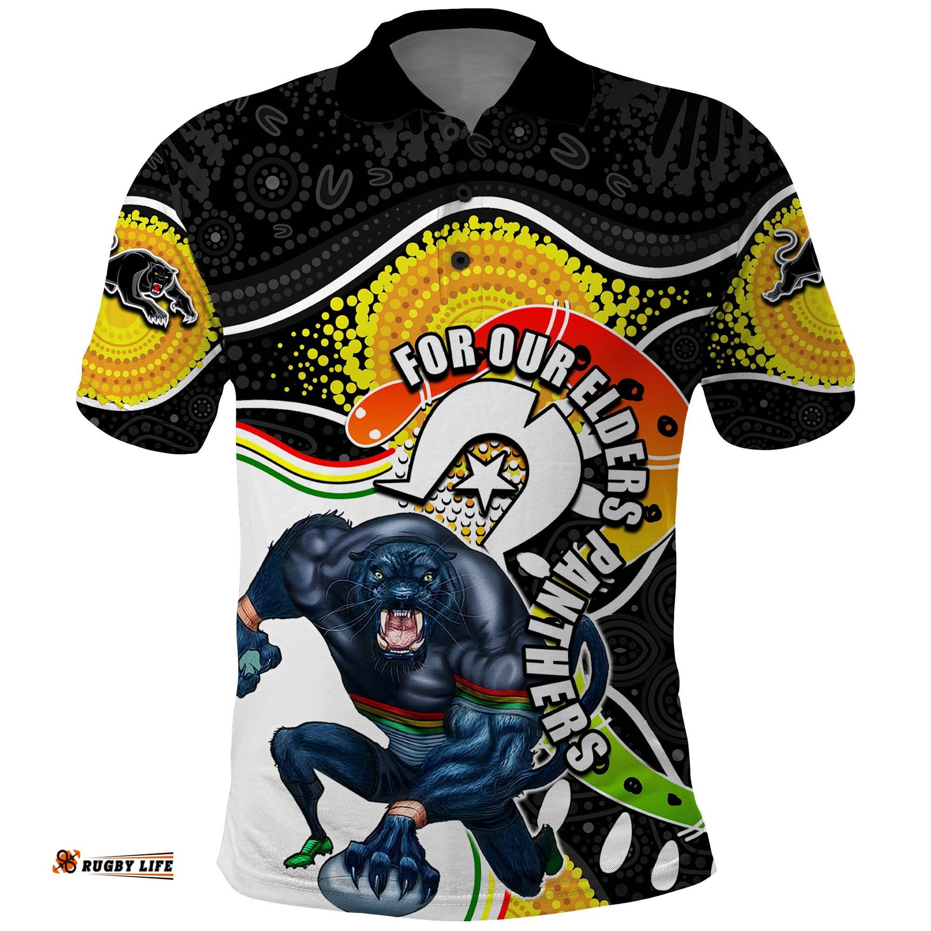 Panthers Mascot NRL Polo Shirt NAIDOC