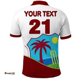 Custom Personalised West Indies Windies Cricket Polo Shirt Amazing Aussie