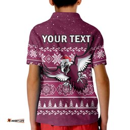 Custom Personalised Sea Eagles Rugby Polo Shirt Indigenous Silvertails Merry Christmas Amazing Aussie