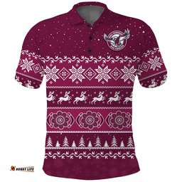 Custom Personalised Sea Eagles Rugby Polo Shirt Indigenous Silvertails Merry Christmas Amazing Aussie