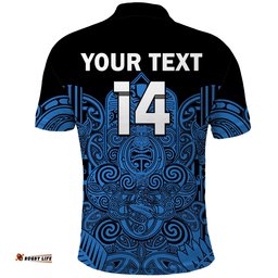 Custom Text And Number New Zealand Tiki Rugby Polo Shirt NZ Maori Koru Pattern Ver.05 Amazing Aussie