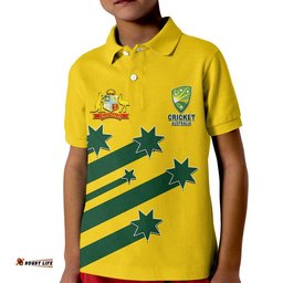 Custom Personalised And Number Australia Cricket Polo Shirt Style 1999 No.1 Amazing Aussie