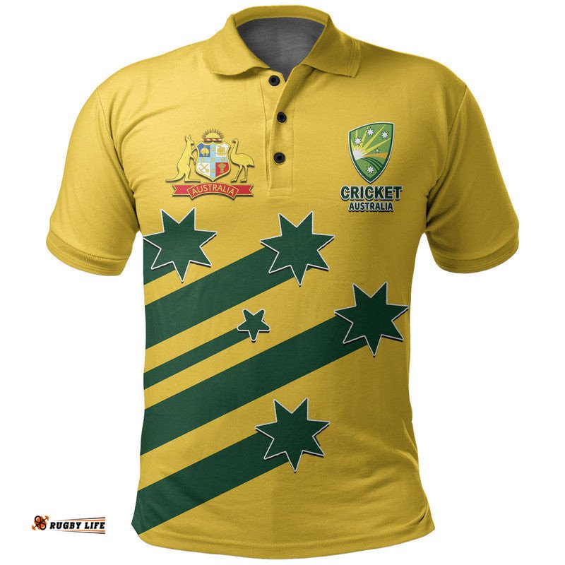 Custom Personalised And Number Australia Cricket Polo Shirt Style 1999 No.1 Amazing Aussie