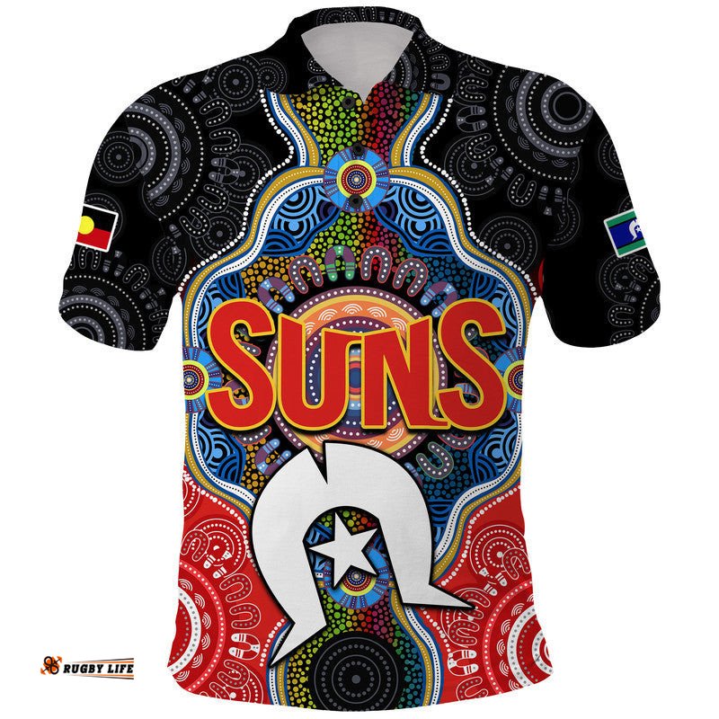 Suns Football NAIDOC Week Polo Shirt Indigenous Amazing Aussie
