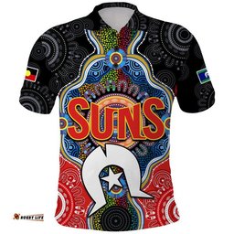 Suns Football NAIDOC Week Polo Shirt Indigenous Amazing Aussie