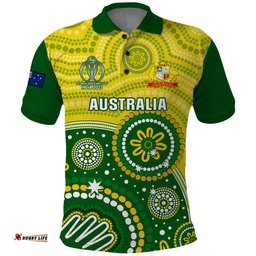 Australia Cricket Polo Shirt Aboriginal 2023 Go Champions World Cup
