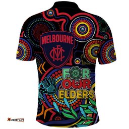 Demons Football Aboriginal Art Polo Shirt NAIDOC Indigenous Tribal