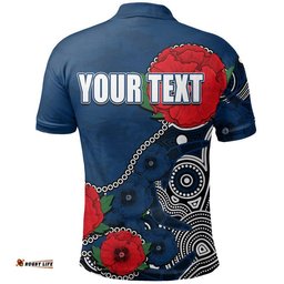 Custom Personalised Anzac Day AFL-Cats Army Mix Aboriginal Polo Shirt Amazing Aussie