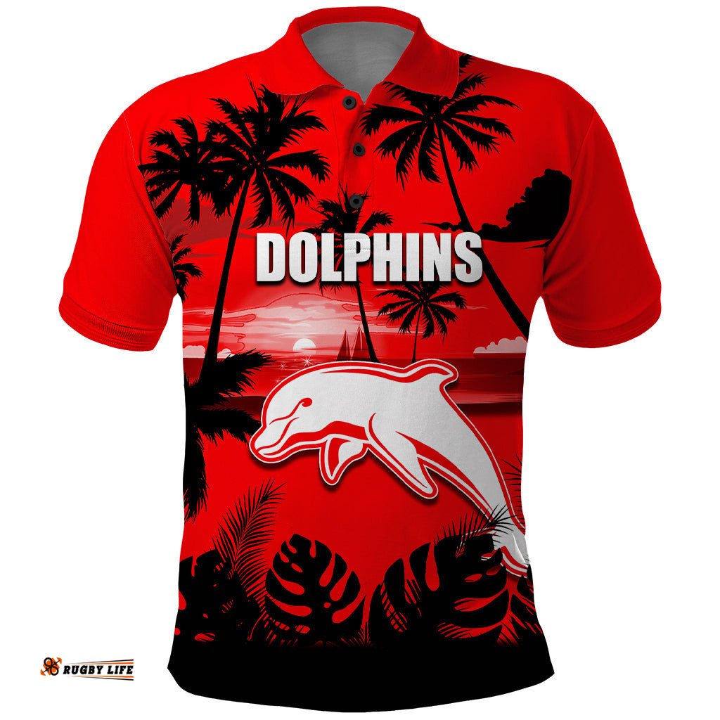 NRL Dolphins Polo Shirt Summer Vibe Style
