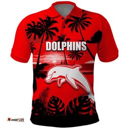 NRL Dolphins Polo Shirt Summer Vibe Style