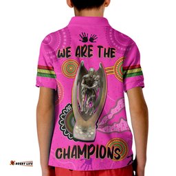 Panthers Polo Shirt Aboriginal Premiers 2022 We Are The Champions With Trophy Amazing Aussie