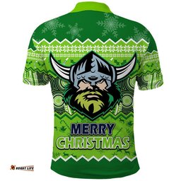 Canberra The Green Machine Raiders Aboriginal Christmas Vibe Polo Shirt Amazing Aussie