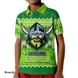 Canberra The Green Machine Raiders Aboriginal Christmas Vibe Polo Shirt Amazing Aussie