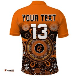 Custom Text and Number Perth Scorchers Polo Shirt Aboriginal Sunshine Amazing Aussie