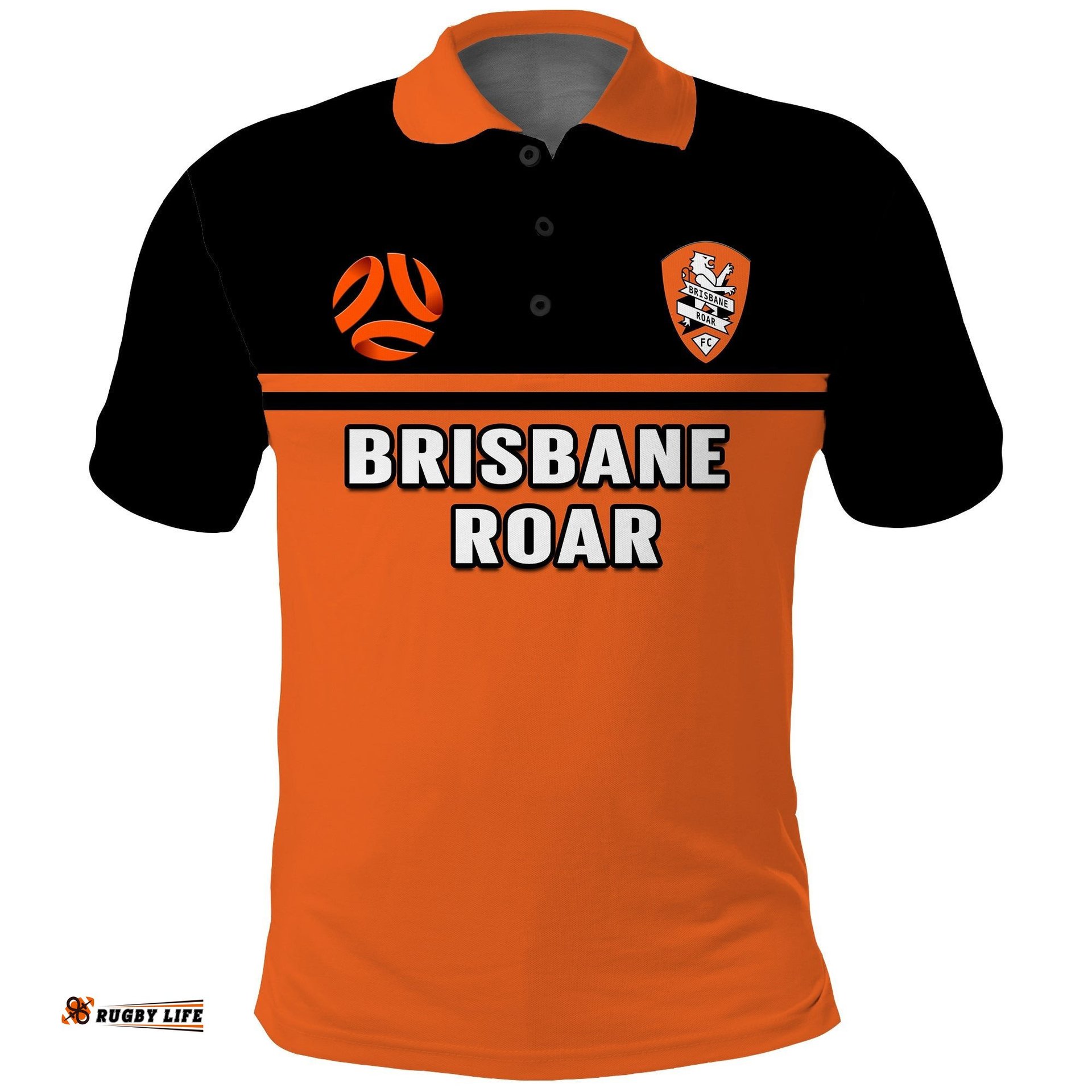 Brisbane Roar Football Polo Shirt Go Lions Simple Style Amazing Aussie