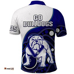 Bulldogs Rugby Polo Shirt Go Doggies Indigenous Art Amazing Aussie