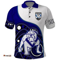 Bulldogs Rugby Polo Shirt Go Doggies Indigenous Art Amazing Aussie