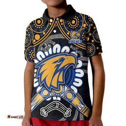 Custom Personalised West Coast Eagles Polo Shirt Boomerang Indigenous Dots Amazing Aussie