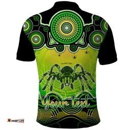 Personalised Australia Scorpio Tarantulas Spider Zodiac Polo Shirt Auz Astrology Aboriginal - Green