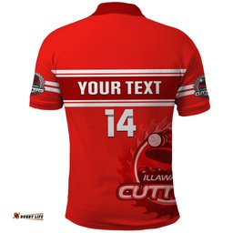 Personalised Australia Rugby Polo Shirt Illawarra Cutters Sporty Style