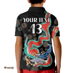 Custom Text and Number Rabbitohs Polo Shirt Go The Bunnies Aboriginal Amazing Aussie