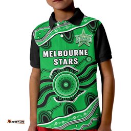 Stars Cricket Polo Shirt Melbourne Aboriginal Painting Amazing Aussie