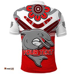 Custom Personalised Dolphins Rugby Polo Shirt Redcliffe Come Back Stronger Amazing Aussie