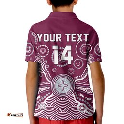 Custom Text And Number Sea Eagles Polo Shirt Manly Warringah 1946 Indigenous Painting Amazing Aussie