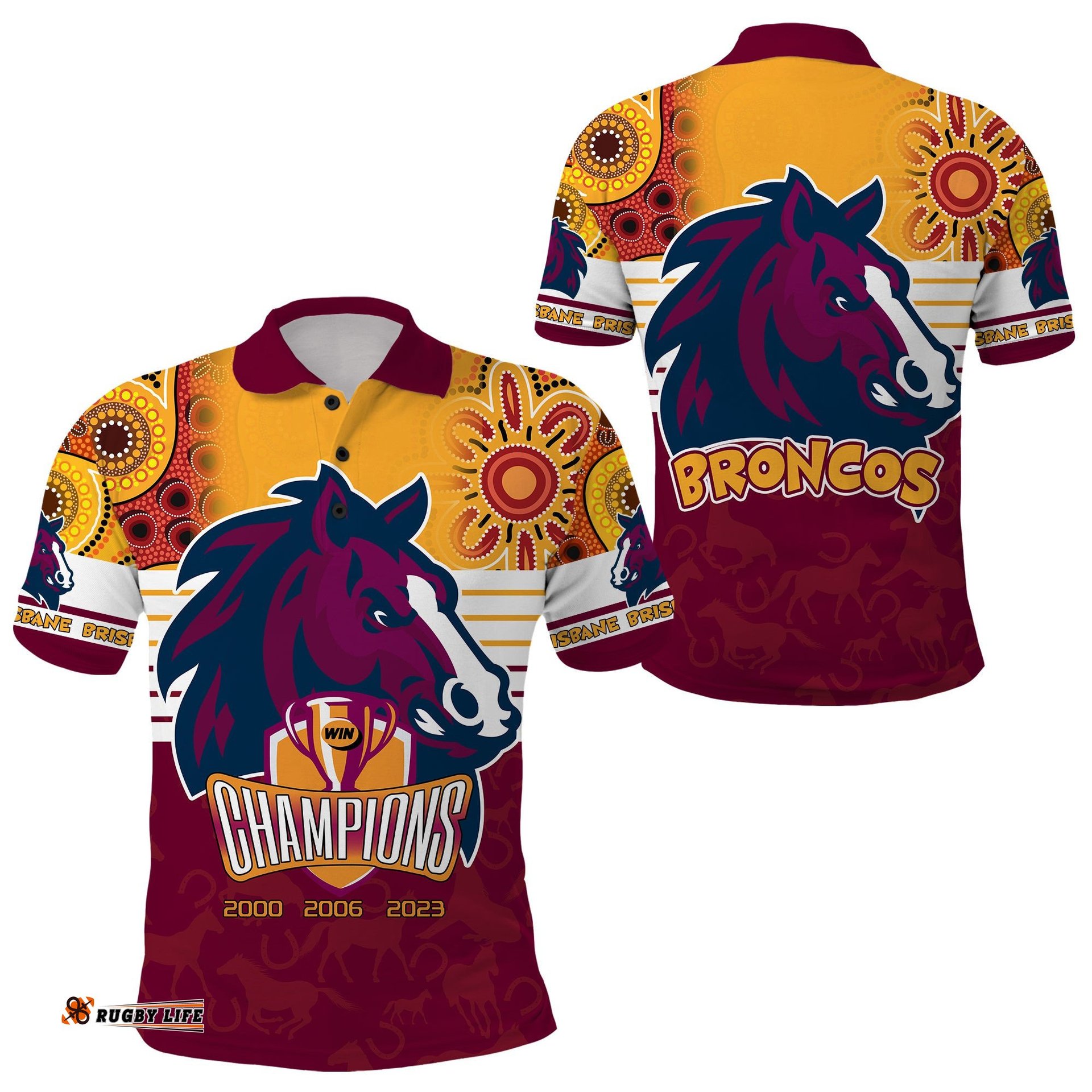 NRL Broncos Champions 2023 Polo Shirt