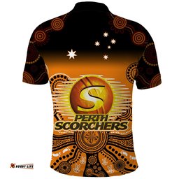 Perth Scorchers Polo Shirt Gradient Aboriginal Dot Painting Amazing Aussie