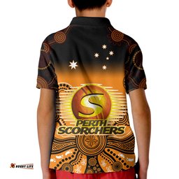 Perth Scorchers Polo Shirt Gradient Aboriginal Dot Painting Amazing Aussie