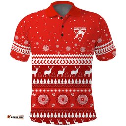 Custom Personalised Swans Football Polo Shirt Christmas Sydney Amazing Aussie