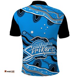 Adelaide Strikers Cricket Polo Shirt Aboriginal Painting Amazing Aussie