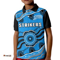 Adelaide Strikers Cricket Polo Shirt Aboriginal Painting Amazing Aussie