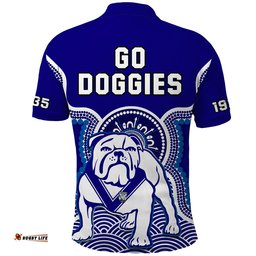 Bulldogs Rugby Polo Shirt Canterbury Bankstown 1935 Indigenous Artsy Amazing Aussie