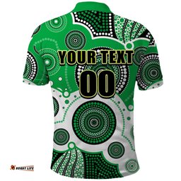 Custom Personalised And Number Raiders NRL Polo Shirt Aboriginal Patterns