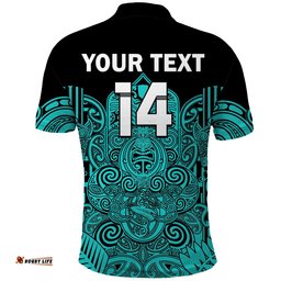 Custom Text And Number New Zealand Tiki Rugby Polo Shirt NZ Maori Koru Pattern Ver.02 Amazing Aussie