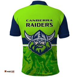 Raiders Rugby Polo Shirt Canberra 1981 Sporty Style