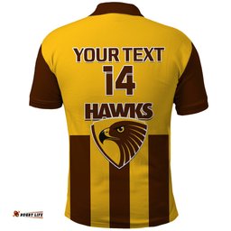 Personalised Hawthorn Football 2023 Polo Shirt Go Hawks Sporty Style