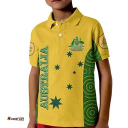 Custom Personalised And Number Australia Soccer Polo Shirt Aboriginal Dot Patterns Amazing Aussie