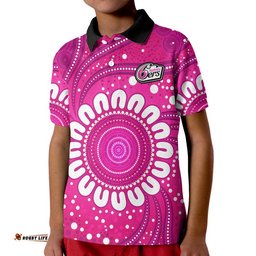 Custom Personalised Sydney Sixers Cricket Polo Shirt Aboriginal Amazing Aussie