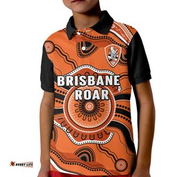 Brisbane Roar Football Polo Shirt Go Lions Aboriginal Amazing Aussie