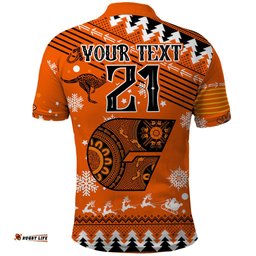 Custom Giants Football Polo Shirt Christmas Vibe 2023