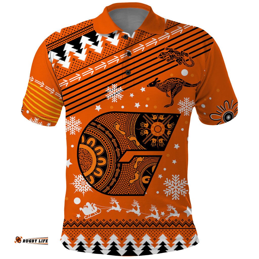 Custom Giants Football Polo Shirt Christmas Vibe 2023