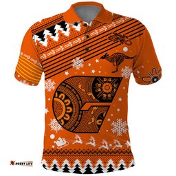Custom Giants Football Polo Shirt Christmas Vibe 2023
