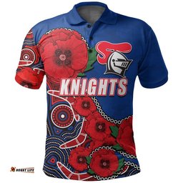 Custom Personalised Anzac Day NRL-Knights Army Mix Aboriginal Polo Shirt Amazing Aussie